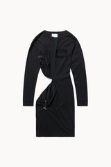 Aries Arise - Safety Pin Dress - Black-Tops-FUAR506000