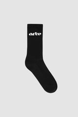 Arte Antwerp - Arte Horizontal Socks - Black-Accessoires-SS24-156SK