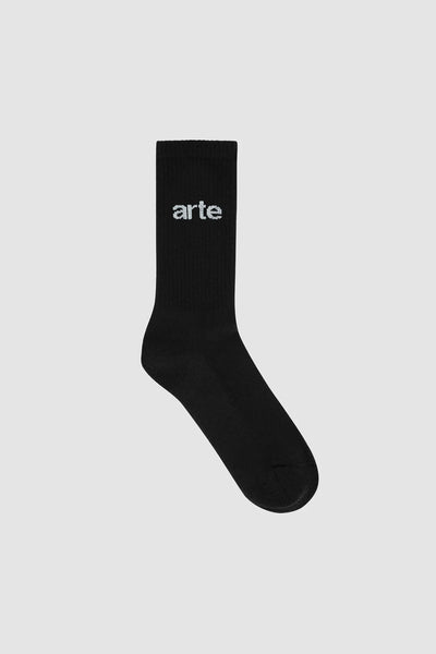 Arte Antwerp - Arte Logo Socks - Noir-Accessoires-AW23-171SK