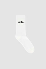 Arte Antwerp - Arte Logo Socks - White-Accessoires-AW23-171SK