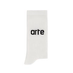 Arte Antwerp - Logo Socks - White-Accessoires-AW21-150Ac