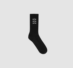 Arte Antwerp - Paly Triple Logo Socks Black-Accessoires-AW22-177SK