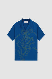 Arte Antwerp - Scottie Fighter Shirt Blue-Chemises-SS24-125S