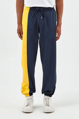 Arte Antwerp - Jordan Side Pants - Navy/Yellow-Pantalons et Shorts-SS23-124P