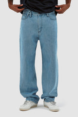 Arte Antwerp - Poage Belt Detail Pants - Blue-Pantalons et Shorts-SS24-074P