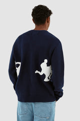 Arte Antwerp - Kris Multi Runner Sweater Navy-Pulls et Sweats-