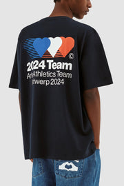 Arte Antwerp - Teo Back Team T-shirt - Navy-T-shirt-SS24-026T