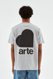 Arte Antwerp - Back Crooked Heart Logo T-shirt - Grey-T-shirts-SS23-103T