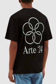 Arte Antwerp - Teo Back Rings T-shirt Black-T-shirts-SS24-032T