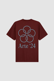 Arte Antwerp - Teo Back Rings T-shirt Bordeaux-T-shirts-SS24-032T