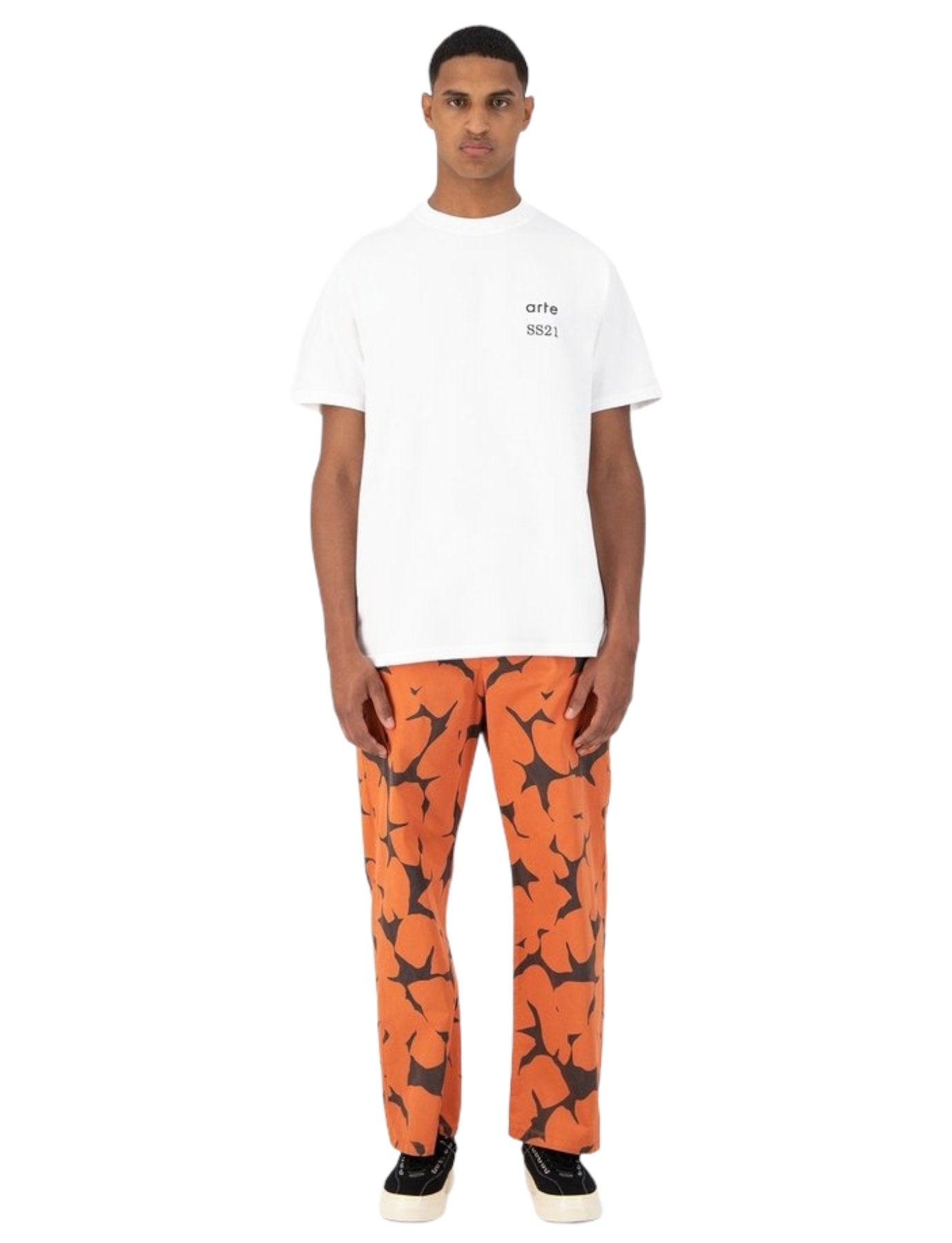 Arte Antwerp - Tomi Back Flower T-shirt White-T-shirts-SS21-047T-1