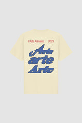 Arte Antwerp - Tommy Back Multi T-shirt - Cream-T-shirts-AW23-056T
