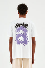 Arte Antwerp - Tommy Back Pixel T-shirt - White-T-shirts-AW23-011T