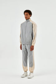 Arte Antwerp - Jordan Colorblock Jacket - Cream/Grey-Vestes et Manteaux-SS23-051J