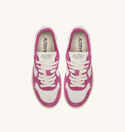 Autry - 01 Low Wom - Sneakers - Suede/Hair Fuxia-Chaussures-AULW SH07