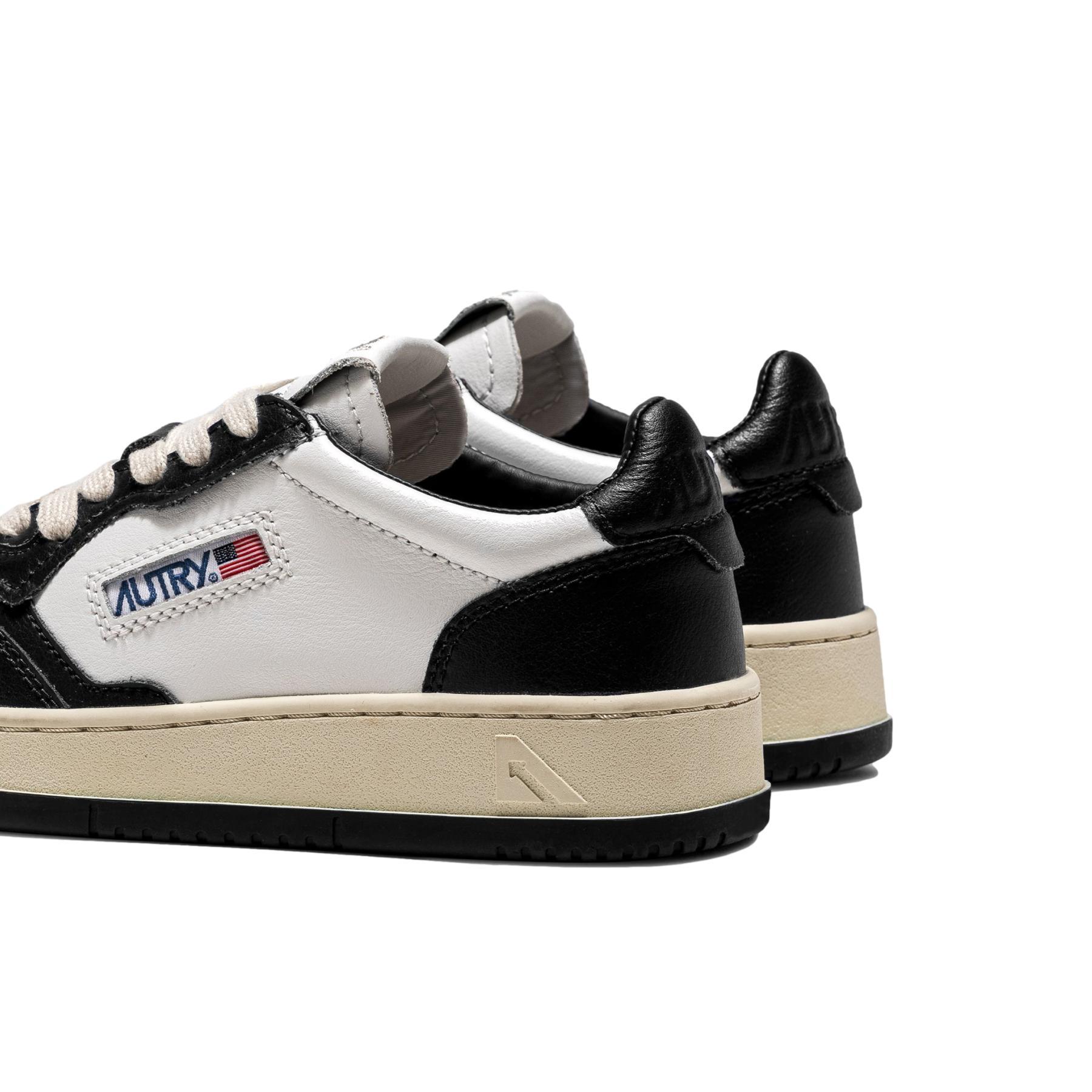 Autry 01 - Low Women Leather/ Leather White/Black-Chaussures-AULWWB01
