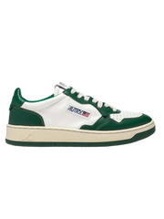 Autry 01 - Medalist Sneakers Low Leather/Leather - White/Green-Chaussures-AULM WB03