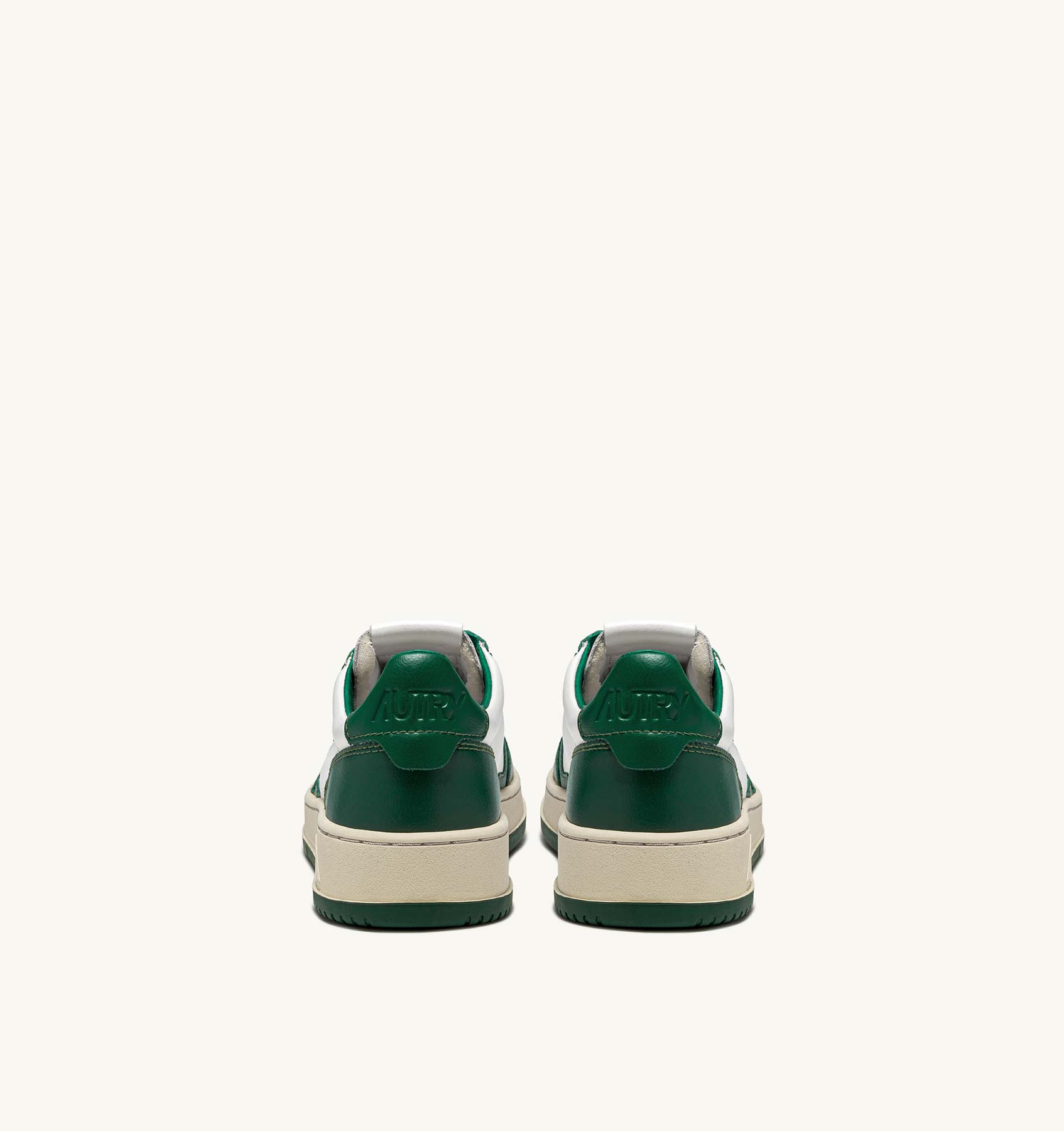Autry 01 - Sneakers Low Leather/Leather - White/Green-Chaussures-AULM WB03