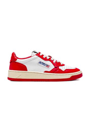 Autry 01 - Sneakers Low Leather/Leather - White/Red-Chaussures-AULWWB02