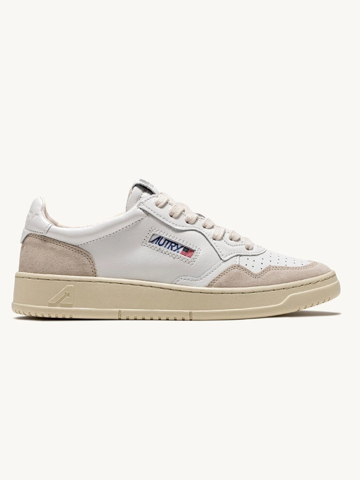 Autry - 01 - Sneakers Low Leather/Suede White-Chaussures-AULM LS33