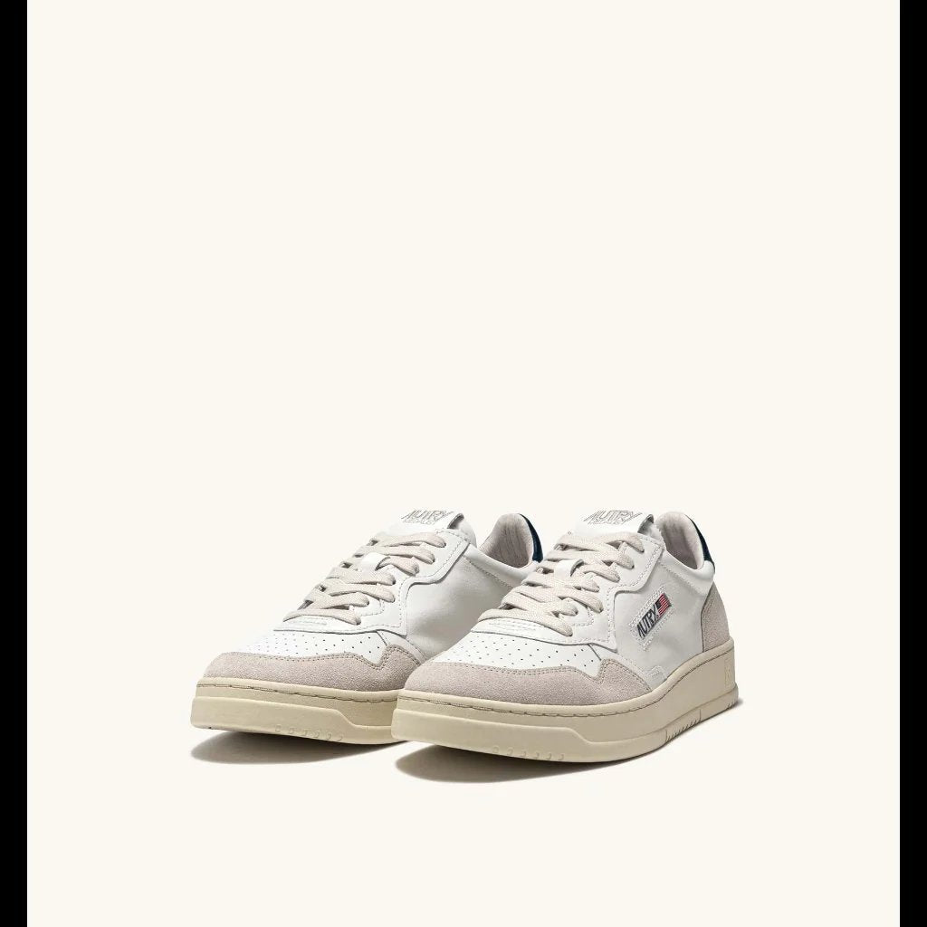 Autry 01 - Sneakers Low Leather/Suede - White/Blue-Chaussures-AULW LS28