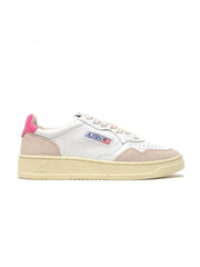 Autry - 01 - Sneakers Low Leather/Suede White/Bubblegum-Chaussures-AULW LS50