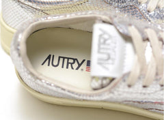 Autry - 01 - Sneakers Low Woman - Metal/Snake Silver-Chaussures-AULW MS02