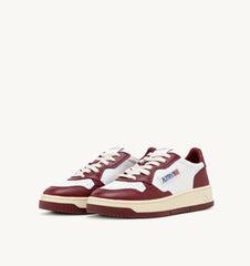 Autry 01 - Sneakers Medalist Low Man Leather/Leather - White/Syrah-Chaussures-AULM WB35