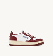 Autry 01 - Sneakers Medalist Low Man Leather/Leather - White/Syrah-Chaussures-AULM WB35
