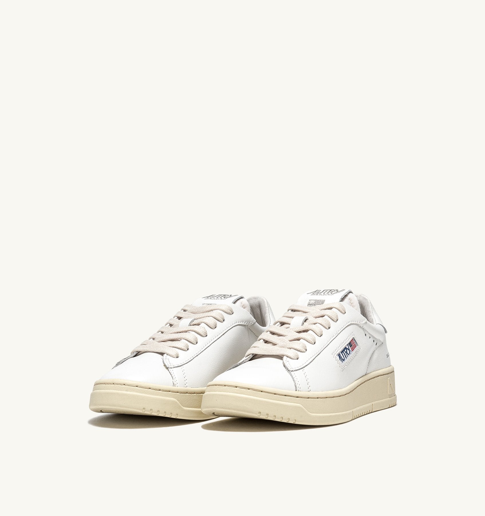Autry Dallas - Sneakers Low Leather/Leather White/White-Chaussures-ADLW NW01