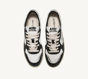 Autry Medalist Super Vintage Low - Leather - White/Silver/Black-Chaussures-AULW SV11