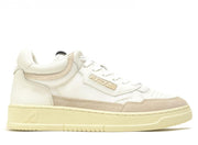 Autry - Open Mid Wom - Leather Sneakers - White/Sand-Chaussures-AOMW CE21