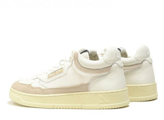 Autry - Open Mid Wom - Leather Sneakers - White/Sand-Chaussures-AOMW CE21