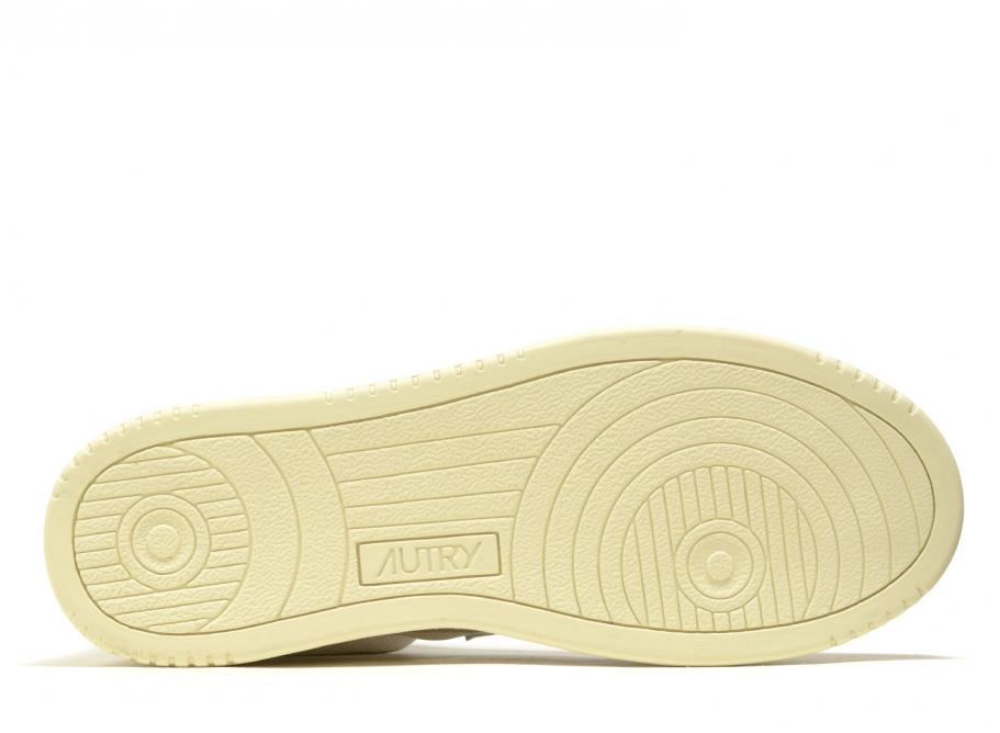 Autry - Open Mid Wom - Leather Sneakers - White/Sand-Chaussures-AOMW CE21