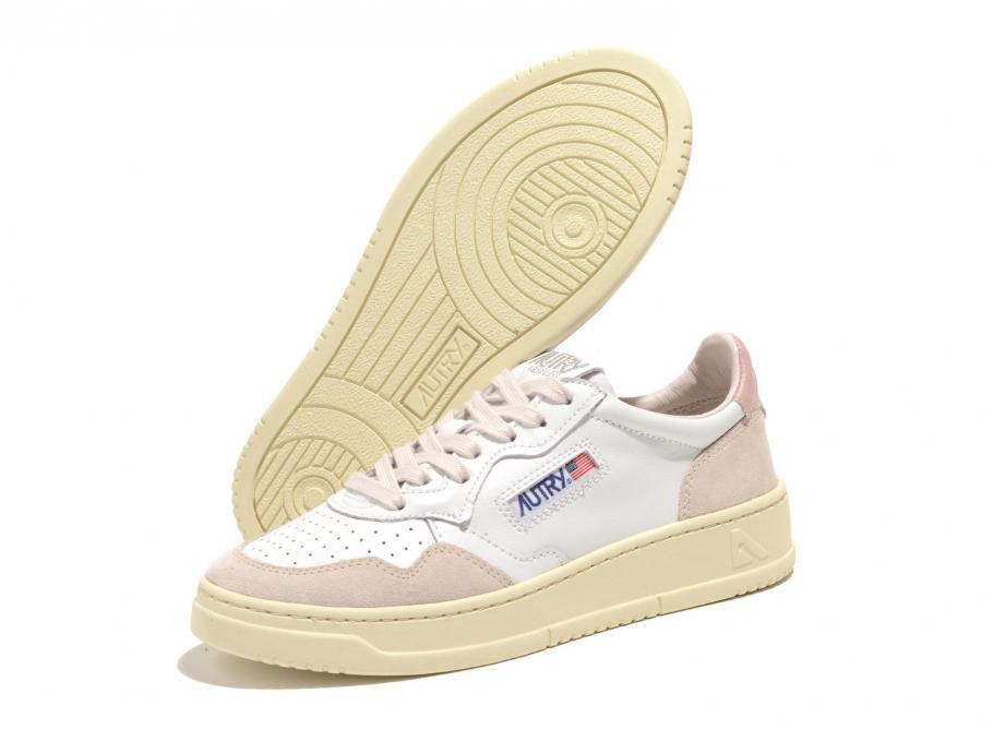Autry - Sneakers Low Cuir/Suede White Powder - NOUVEAUTE-Chaussures-AULWLS37