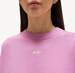 Autry Apparel Woman - Logo Bi-Color Sweatshirt - Pink-Pulls et Sweats-SWBW-416U-1