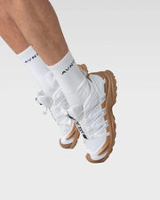 AVNIER - Chaussettes Blanches - Socks Loop White Horizontal - White-Accessoires-AVSOLO-WHITE-HORIZONTAL