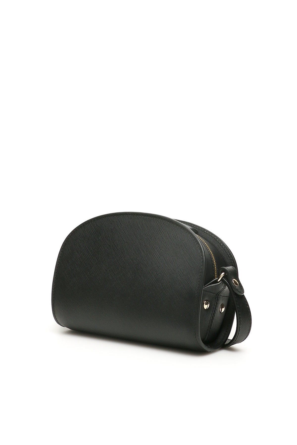 A.P.C - Sac Demi Lune Mini Noir Cuir Embossé-Accessoires-PXBJQ-F61392