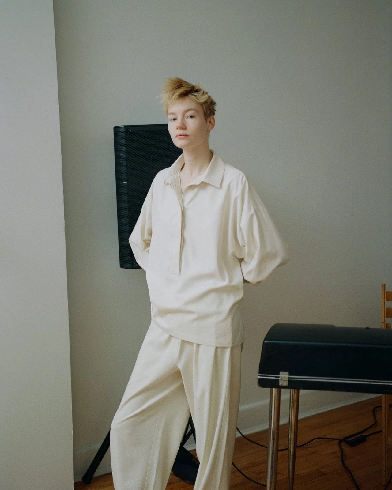 Baserange - Stoa Pants en Soie Sauvage - Non teinté-Pulls et Sweats-TRST-WS-000