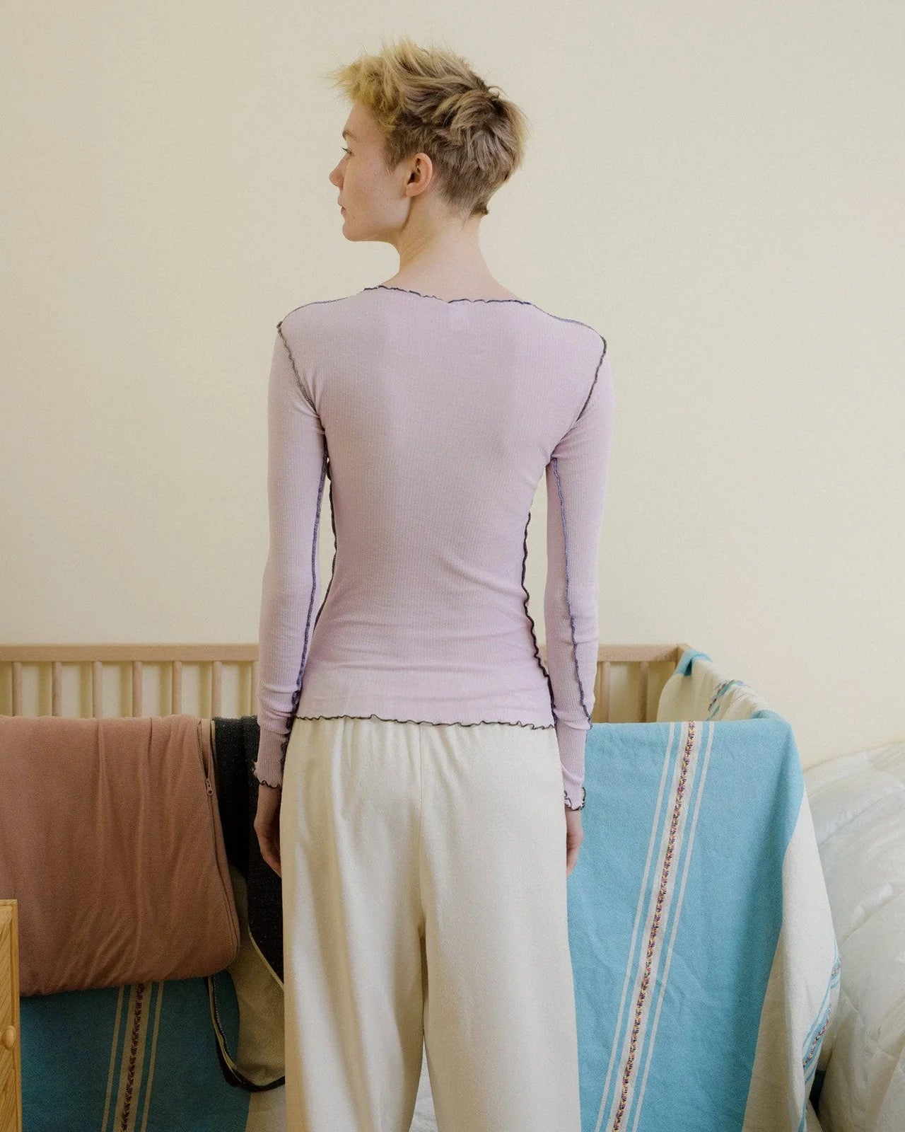 Baserange - Stoa Pants en Soie Sauvage - Non teinté-Pulls et Sweats-TRST-WS-000