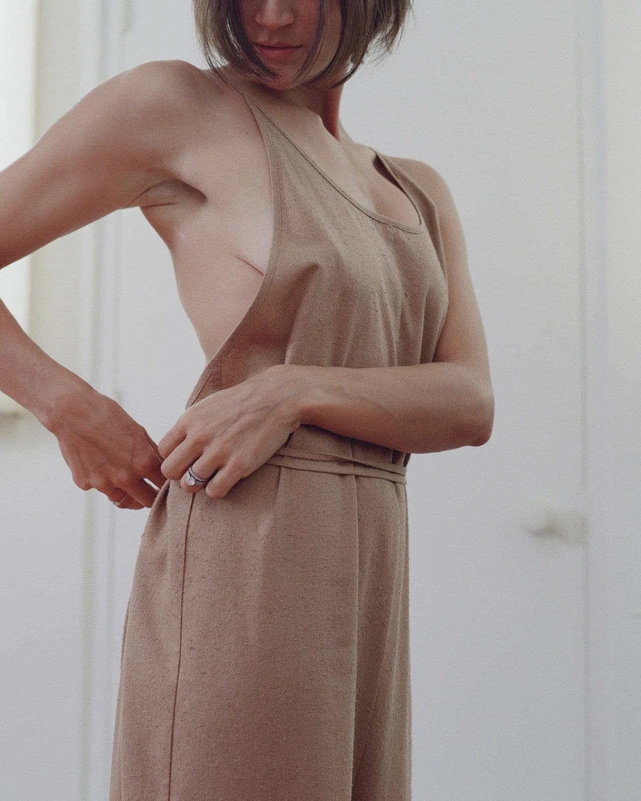 Baserange - Combinaison Otay en Soie Sauvage - Oath Brown-Salopettes & Combinaison-JUOT-RS-000