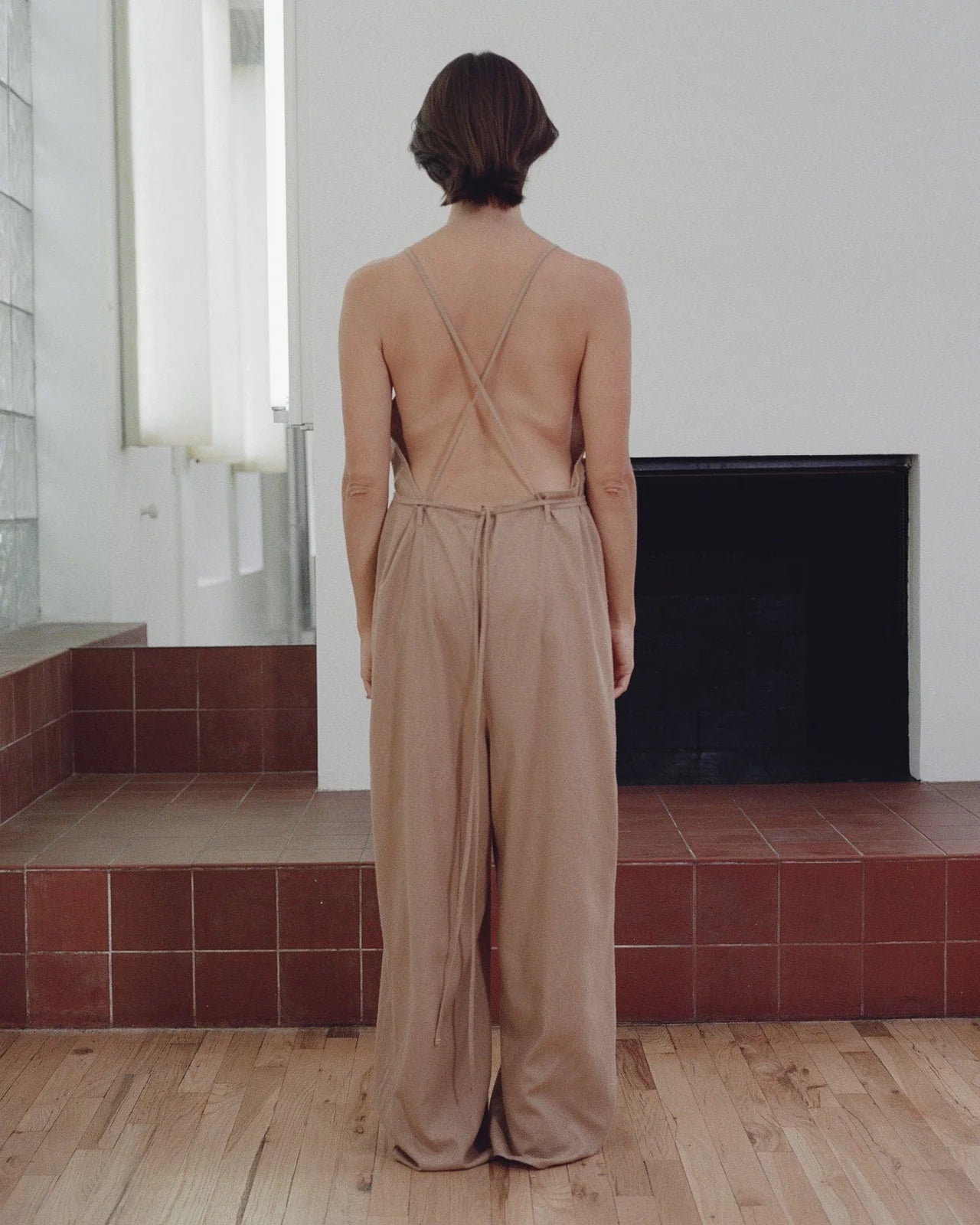 Baserange - Combinaison Otay en Soie Sauvage - Oath Brown-Salopettes & Combinaison-JUOT-RS-000