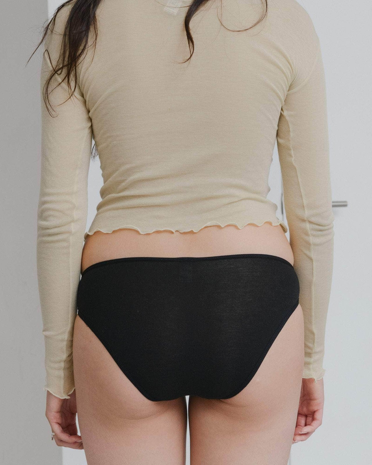 Baserange - Bell pants en Vicose de Bambou - Noir-Sous-Vêtements-UNBE-BL-000