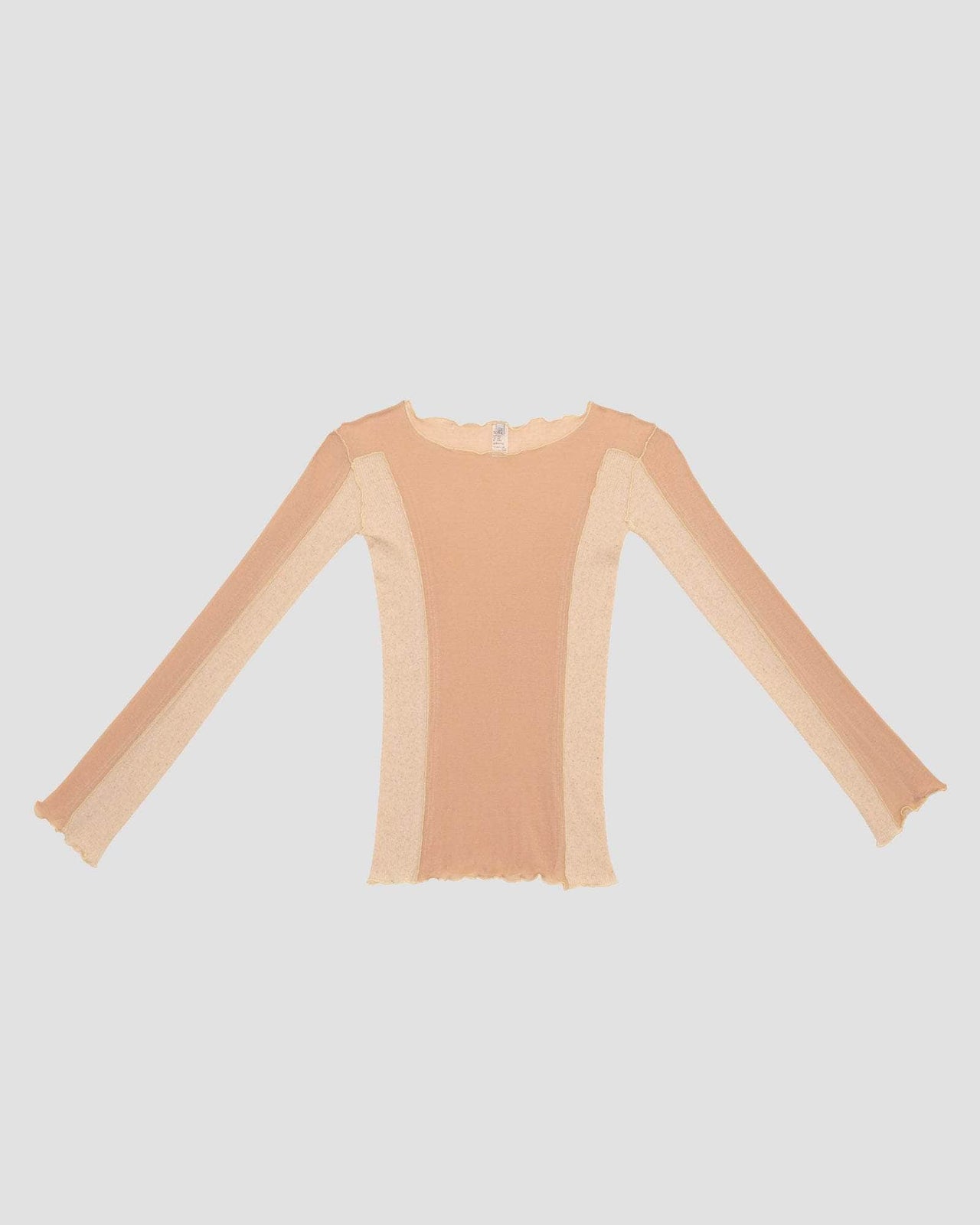Baserange - Sun Longsleeve Tee en Coton Biologique - Rose Camel-Tops-TOSU-CG-SP24