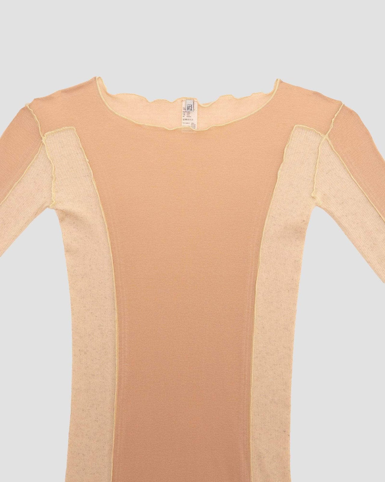 Baserange - Sun Longsleeve Tee en Coton Biologique - Rose Camel-Tops-TOSU-CG-SP24