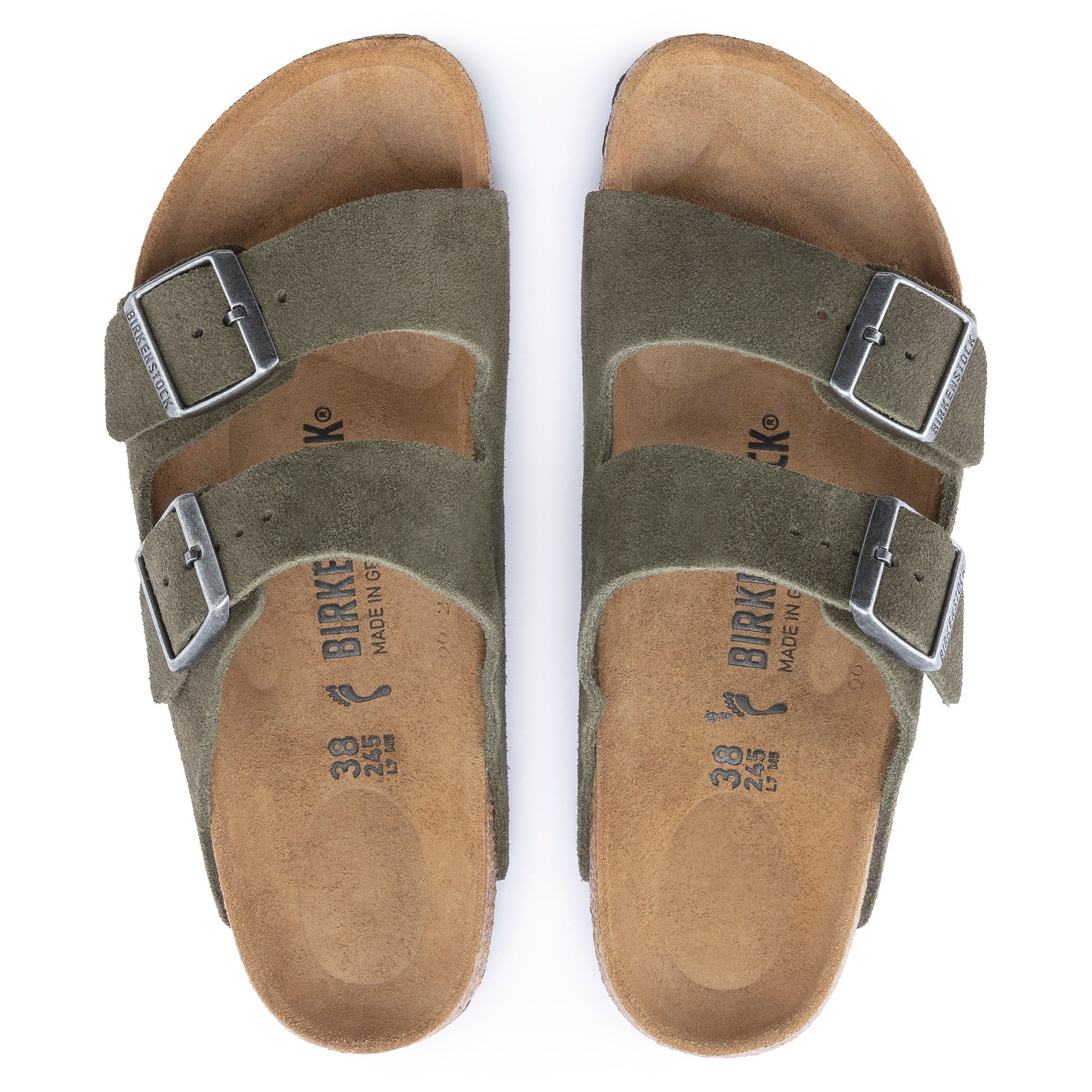 Birkenstock - Arizona Suede - Thyme-Chaussures-0951303