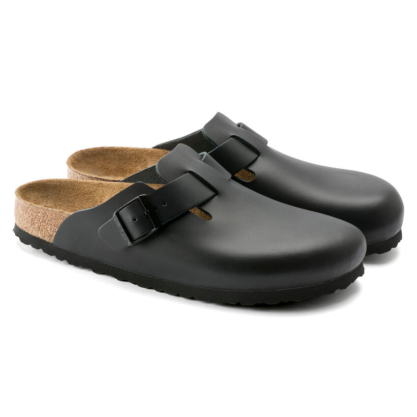 Birkenstock - Sabot Boston - Cuir Naturel - Noir-Chaussures-0060193