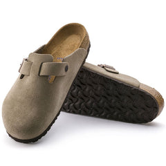 Birkenstock - Sabot Boston Suede - Taupe-Chaussures-0560773