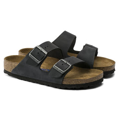 Birkenstock - Sandales Arizona - Cuir huilé - Noir-Chaussures-0752481