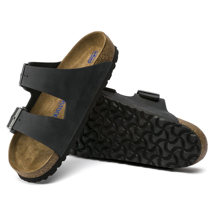 Birkenstock - Sandales Arizona - Cuir huilé - Noir-Chaussures-0752481